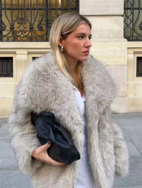 Faux Fur Coat Damen Trend